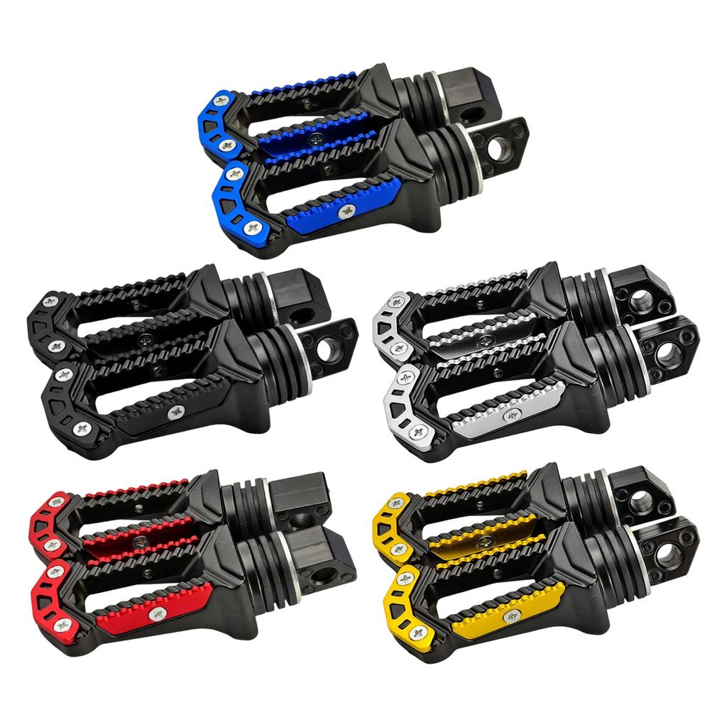 Upgraded Motorcycle Rear Foot Pegs Anti Slip Surfaces High Strength Aluminum Footrests for Enhanced Riding Experience