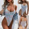 Women's Fashion  Sexy Embroidery Hollow One-piece Wireless Bra Underwear