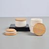 Ceramic Tea Canister with Bamboo Lid Airtight Tea Herb Storage Jar 20g Capacity Spice Box Case Organizer for Coffee Beans Cosmetics