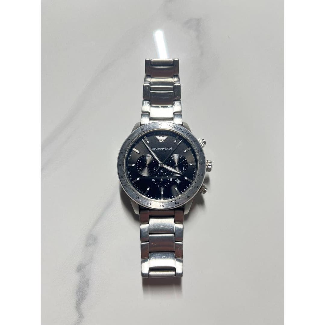 Used Emporio Armani Chronograph Watch Junk Item No Case