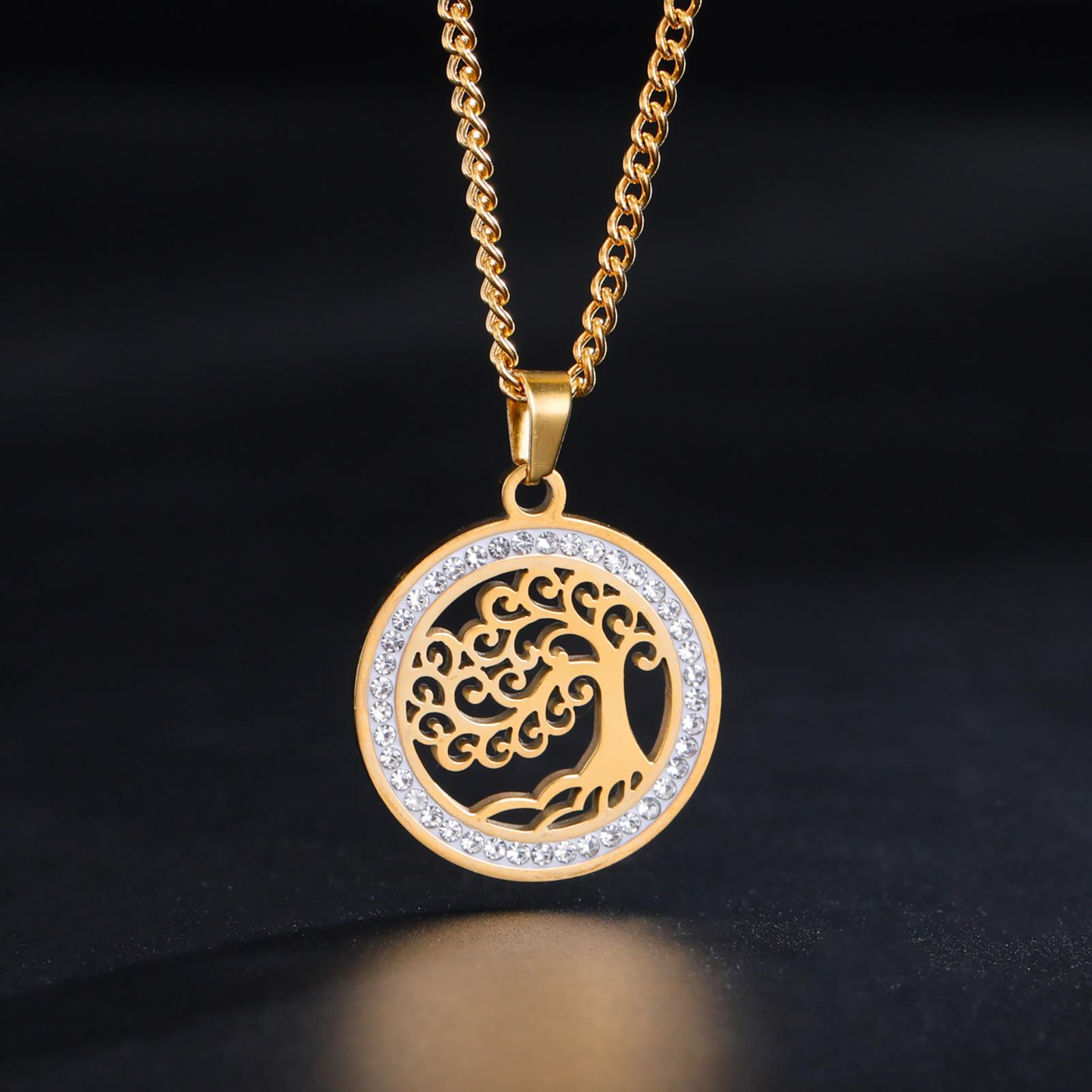 

Ожерелье «Дерево жизни» для мужчин, подвеска «DreamtimesTree», ювелирное украшение «Семейное дерево» для женщин, подарок на День матери, нержавеющая сталь, 24 дюйма золотой