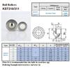 Dia 7.5/9/11/15/18/24/30mm Round Eye Wheel Ball Roller Eye Wheel Bearing Transfer Caster Light/Heavy-duty Universal Roller Wheel Ball