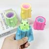 Squeeze Squirrel Stump Cup Pinching Toy with Music for Kids Antistress Fidget Decompression Tree Stump Miniature Weird Play