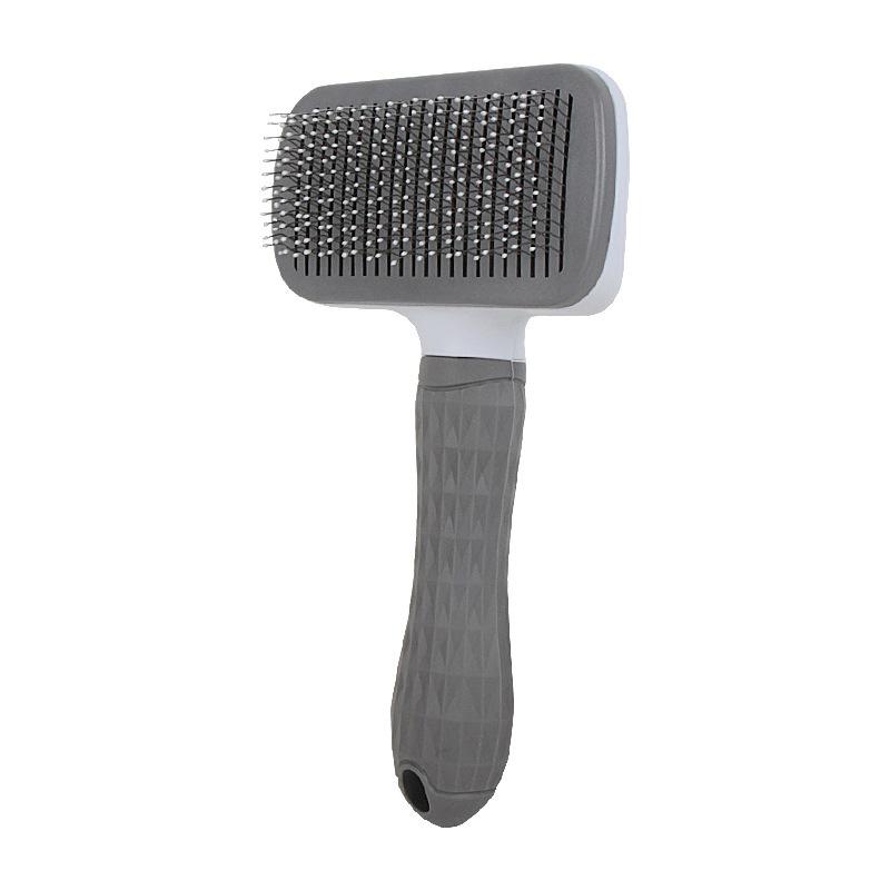 

Pet Cleaning Beauty Hair Removal Brush Gentle Hair Removal Massage Comb One Click Hairs Removals For Dogs And Cats Easy To Clean серый