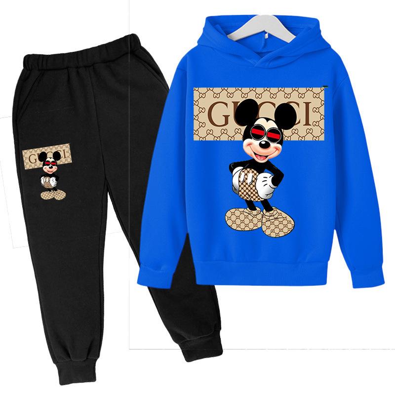 Disney Authentic Mickey Mouse Hoodie & Sweatpants - 2025 Kids' Casual New Year Outfit