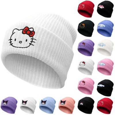 Hat Comfort Warm  Knit Hat  Embroidered Warm Knitted Hat Unisex Outdoor Versatile  Sport Ski Cap