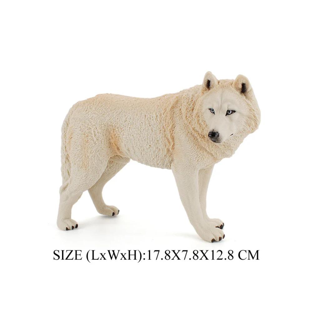 Realistische Wilde Dieren Arctische Wolf Buidelwolf Gorgonops Manenwolf Model Actiefiguren Jungle Bos Dier Speelgoed voor Kinderen