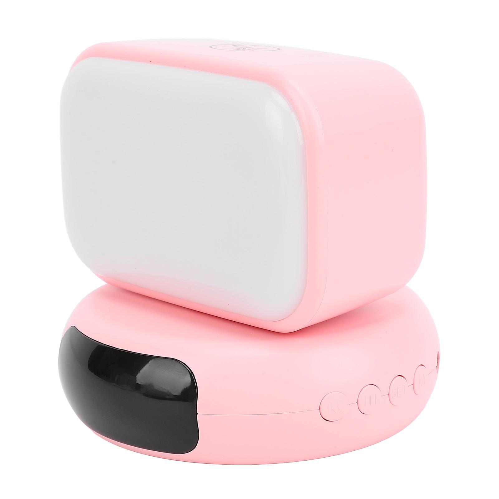 

Светодиодный ночник Bluetooth-динамик Будильник Музыкальный проигрыватель 3 уровня яркости Регулируемый прикроватный светильник розовый