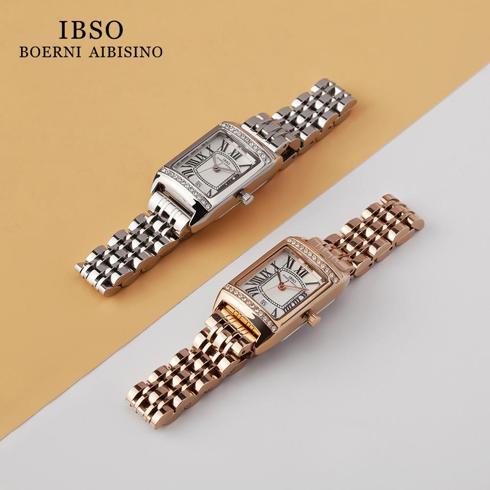 Nischen-Luxus-Retro-Uhr Damen-Quadratischer Stil Kleine Zifferblatt-Uhr Damen