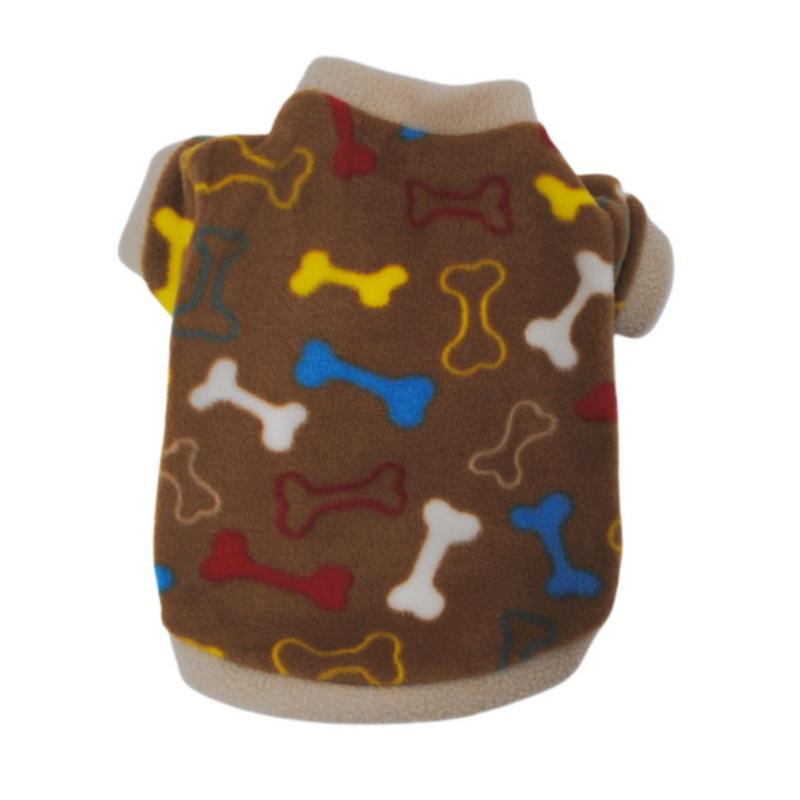 

Осень-зима теплое флисовое пальто для домашних животных для маленьких собак и кошек пуловер для щенков жилет с круглым вырезом одежда с мультяшным принтом пижамы M