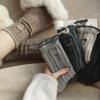 Women's Wool Socks: New Autumn & Winter Style, Lace Bow Embroidery, Fleece-Lined, Thick Knit, Warm Mid-Calf Socks