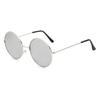 Round Sunglasses Men Women Anti-Reflective Lens Metal Frame Circle Sun Glasses
