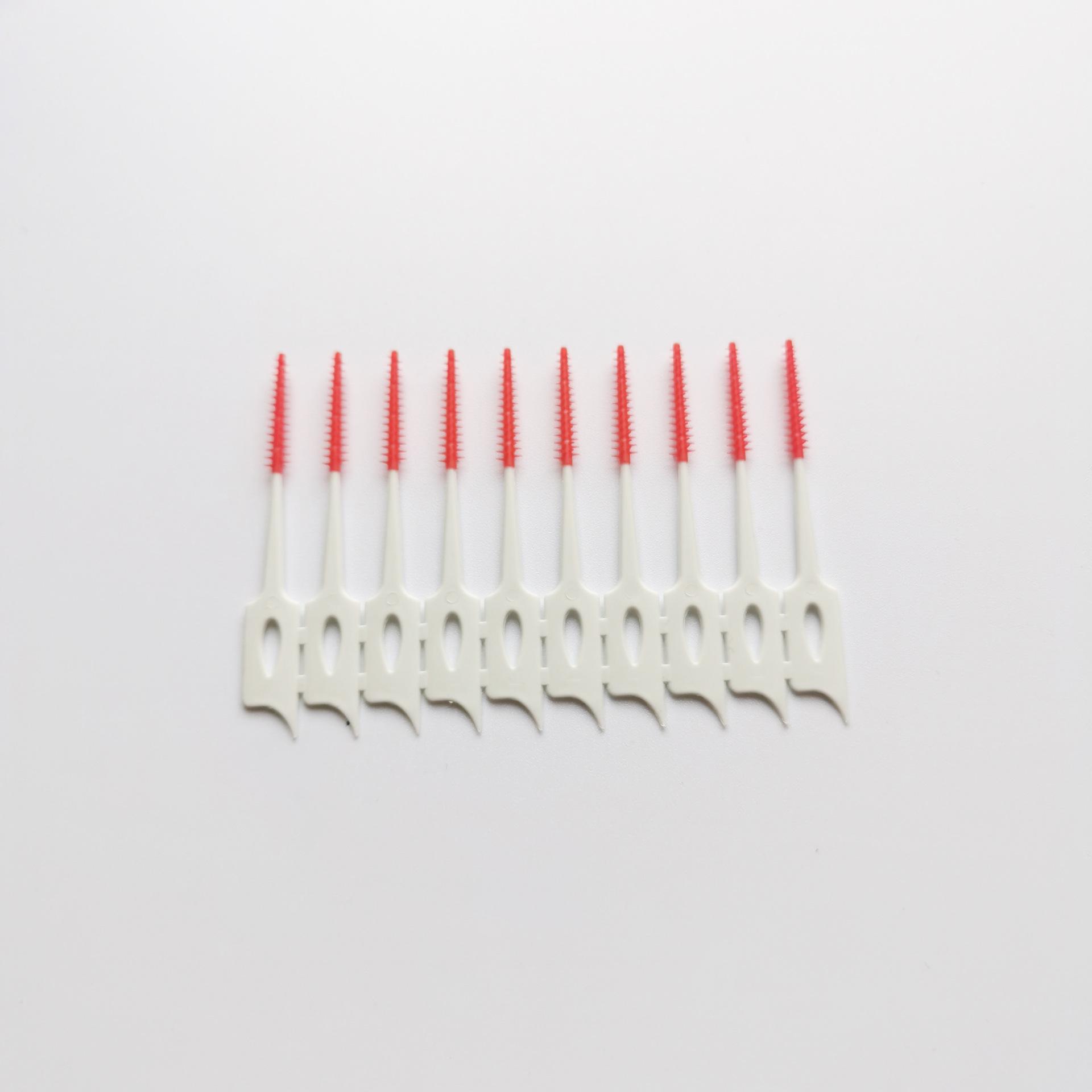 

Orthodontic Silicone Interdental Brush - Soft Oral Cleaning Tooth Gap Brush червоний