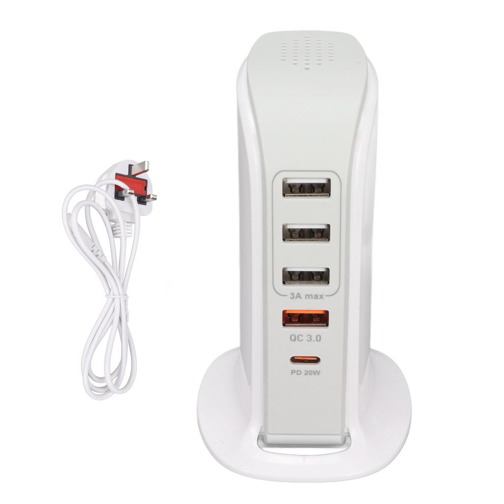 Phone Charging Stand Adapter USB Charging Station Multi Port Charging Tower Stand Fast Charging for