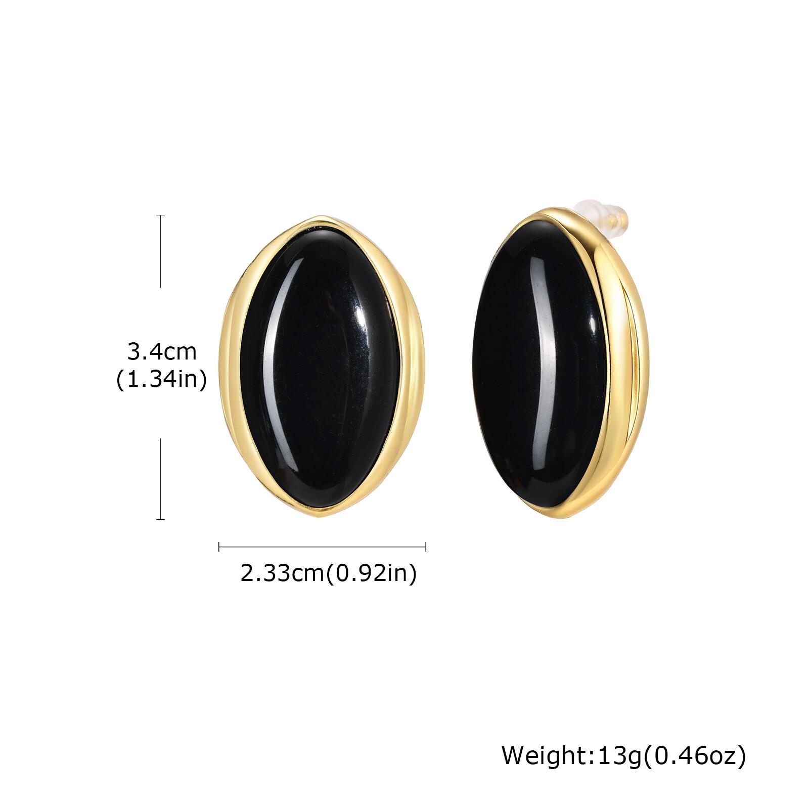 

Vnox Elegant Colored Resin Earrings, Oval Stud Earrings For Women Girls, Female Jewelry Wholesale