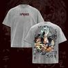 Hades Record Of Ragnarok Graphic T Shirt Men Women Short Sleeve Cotton Tshirts Retro Washed Tee Harajuku Male Oversized T-shirt