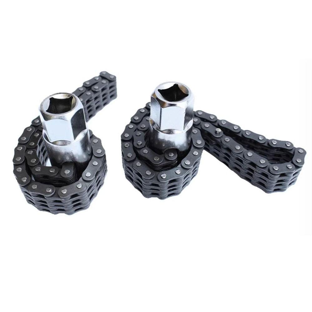 44/52 Joints Engine Oil Filter Wrench Double Chain Type Ratchet Chain Wrench  Motorcycle