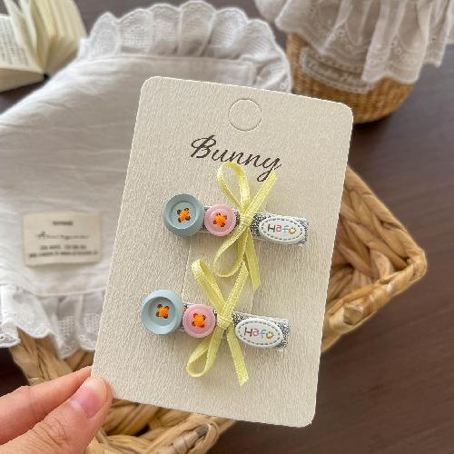 Cartoon Embroidery Children's Hairpin Cute Mushroom Girl Bangs Side Clip Hairpin Hair Clip Kids Hair Accessories Headwear