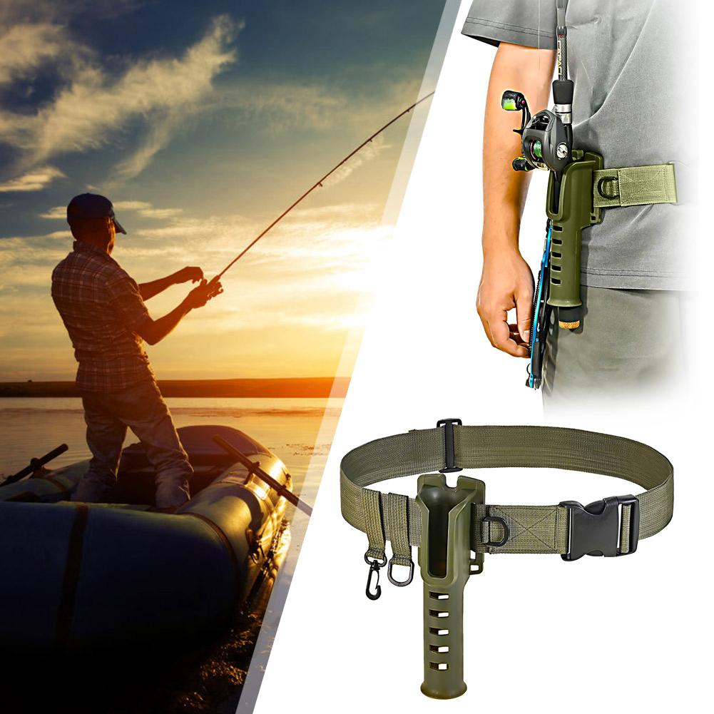 Waist Wading Belts Adjustable Fishing Wading Belt Rod Holder Wader Fishing Waist Belt for Spinning Casting Fly Fishing