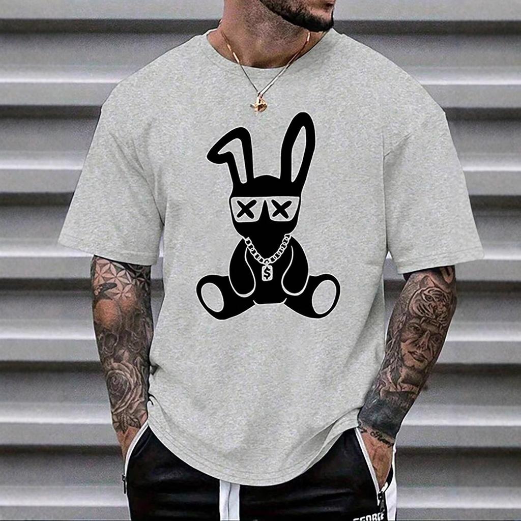 Summer Men's Short-sleeved T-shirt Three-dimensional Graphics 3D Printed Round Neck T-shirt Rest