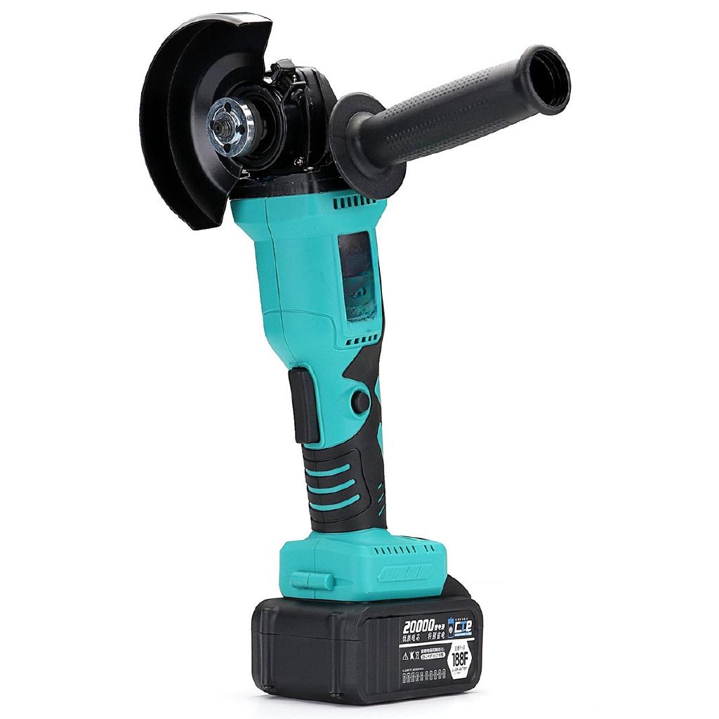 Electric Angle Grinder Cordless Brushless Tool 18V Rechargable Lithium Li-ion Battery for Polishing Cutting Grinding New