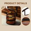 Bamboo Basket Picnic Portable Serving Handmade Food Storage Container for Pastry
