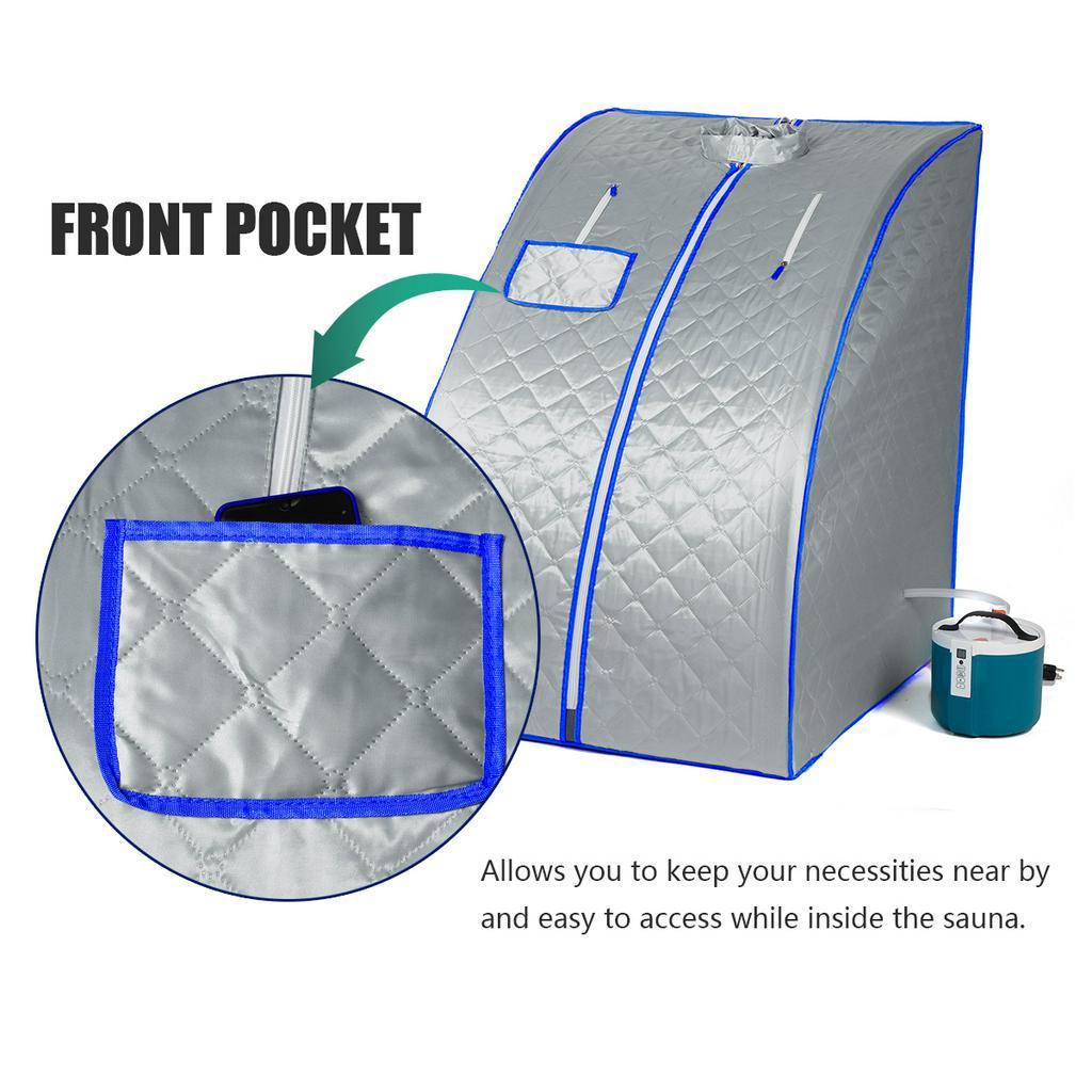 1000W Torba Sauna Generator Pary Prysznic Parowy SPA na Podczerwień Utrata Wagi Spalone Kalorie Sauna Przenośny Namiot Pokój Kabina Prysznicowa Łaźnia 2L