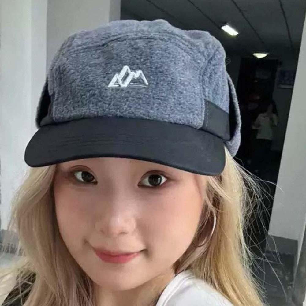 Multi-functional Earflaps Visor Hat Japanese Style Windproof Pilot Cap Ear Protection Cap Women