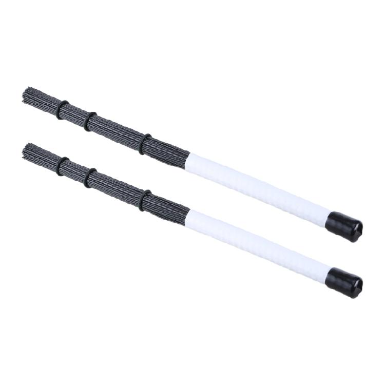 2Pcs Drum Professional Nylon Wire Brush Wire Drum Stick Brush Percussion Brushes 1 белый