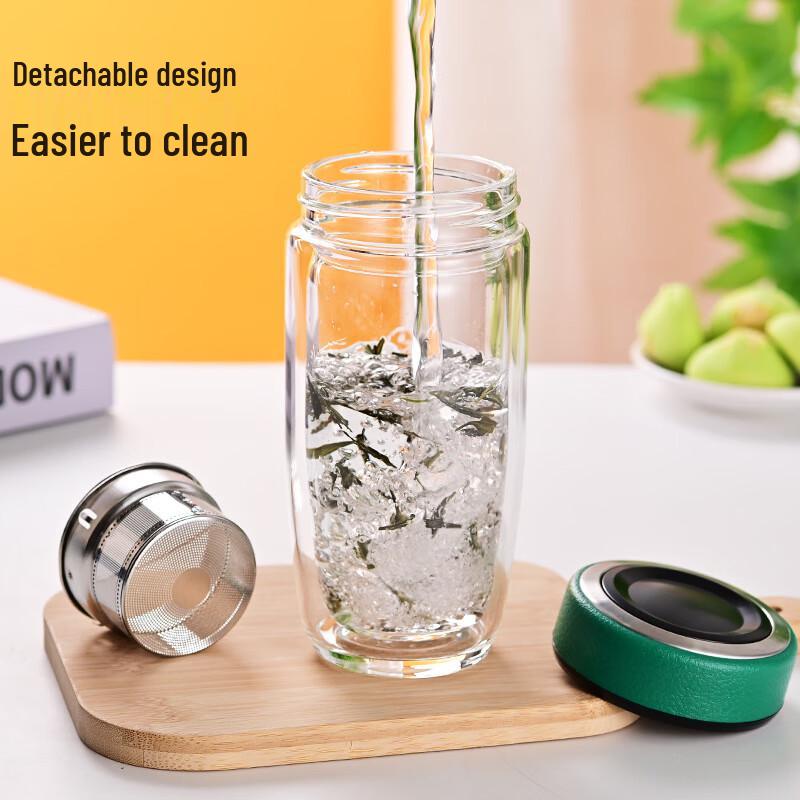 Shuangqi Hangping Double Wall Glass Tea Mug
