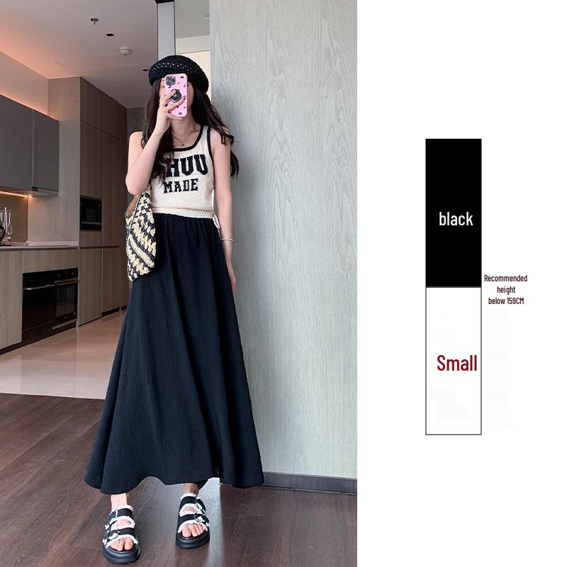 Pleated A-Line Cotton Linen High Waist Wide Leg Culottes Skirt Pants