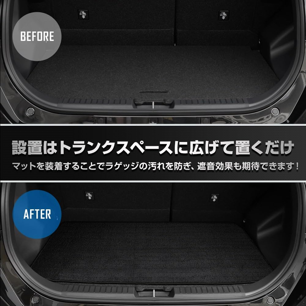 YOURS Jimny Nomad Trunk Mat X Protects Cargo Protects Against and More Dresses Up Your Car Genuine Check Pattern S 5-Door (Blue Black) - Waterproof,