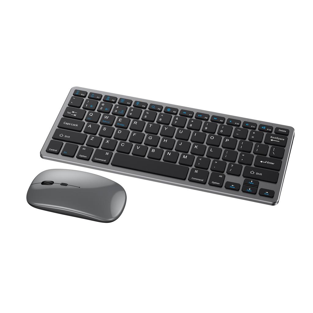 Ultra-thin Rechargeable Version Bluetooth Three-mode Keyboard and Mouse Set Business Office Wireless Keyboard