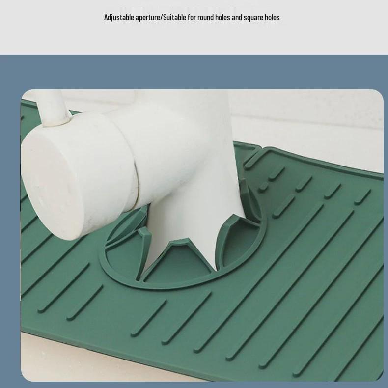 Silicone Sink Mat & Splash Guard for Kitchen Faucets