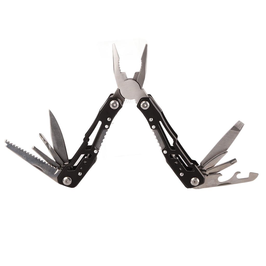 Multi Function Folding Tool Pliers Stainless Steel Portable for Outdoor Camping Black