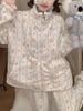 Women's Warm Cartoon Long-Sleeve Full-Length Pajamas For Winter
