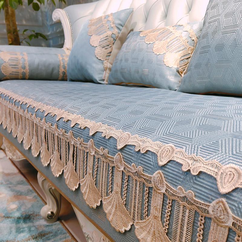 Cuscino per Divano Europeo di Lusso Antiscivolo Copridivano Decorazione Soggiorno Copridivano Arredamento Casa Universale Copridivano per Tutte le Stagioni