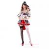 Halloween Queen Of Hearts Costume Cosplay Dress Womens Fantasy Stage Performance Outfit