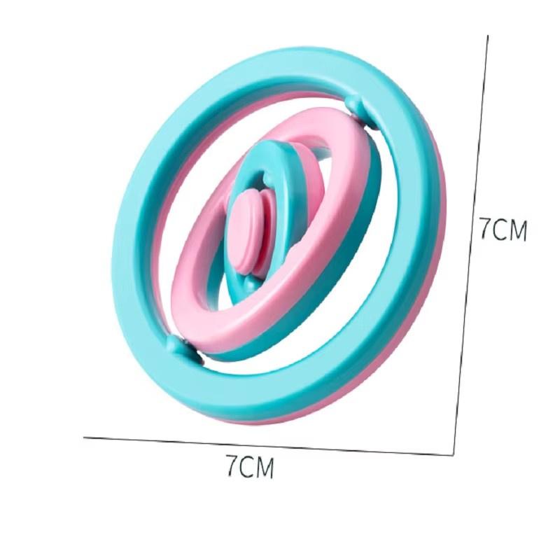 3D Infinite Flipping Gyroscope Fidget Toy - Sensory Decompression Puzzle Toy For Stress Relief  Birthday Girls