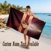 AS Roma FC Design Beach Towel Custom Text Large Towel for Beach Vacation