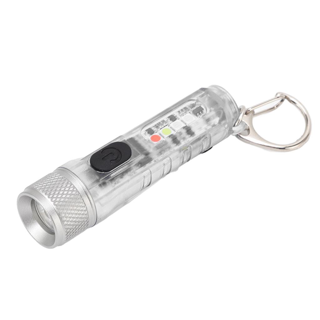 Keychain Flashlight Long Range Super Bright LED Flashlight USB Rechargeable Mini Flashlight for Outdoor M300 Non