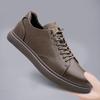High Quality Brand Men's Genuine Leather Shoes Simple Beige Oxford Shoes Wear-resistant Soles Men's Sports Shoes Fashionable