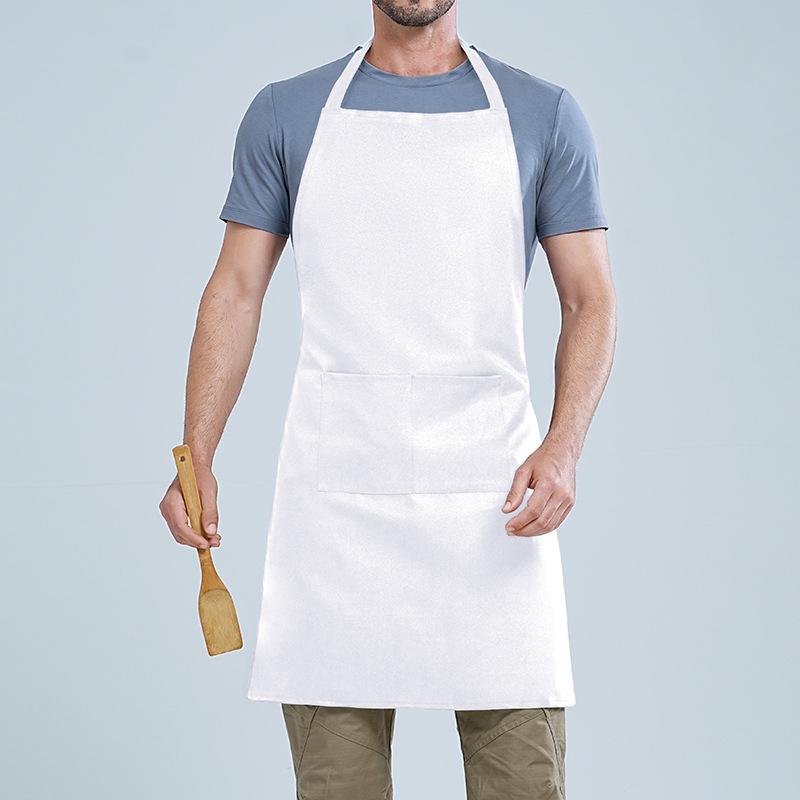 Korean-Style Custom Logo Neck Apron for Baking, Kitchen, Restaurant, and Coffee Shop