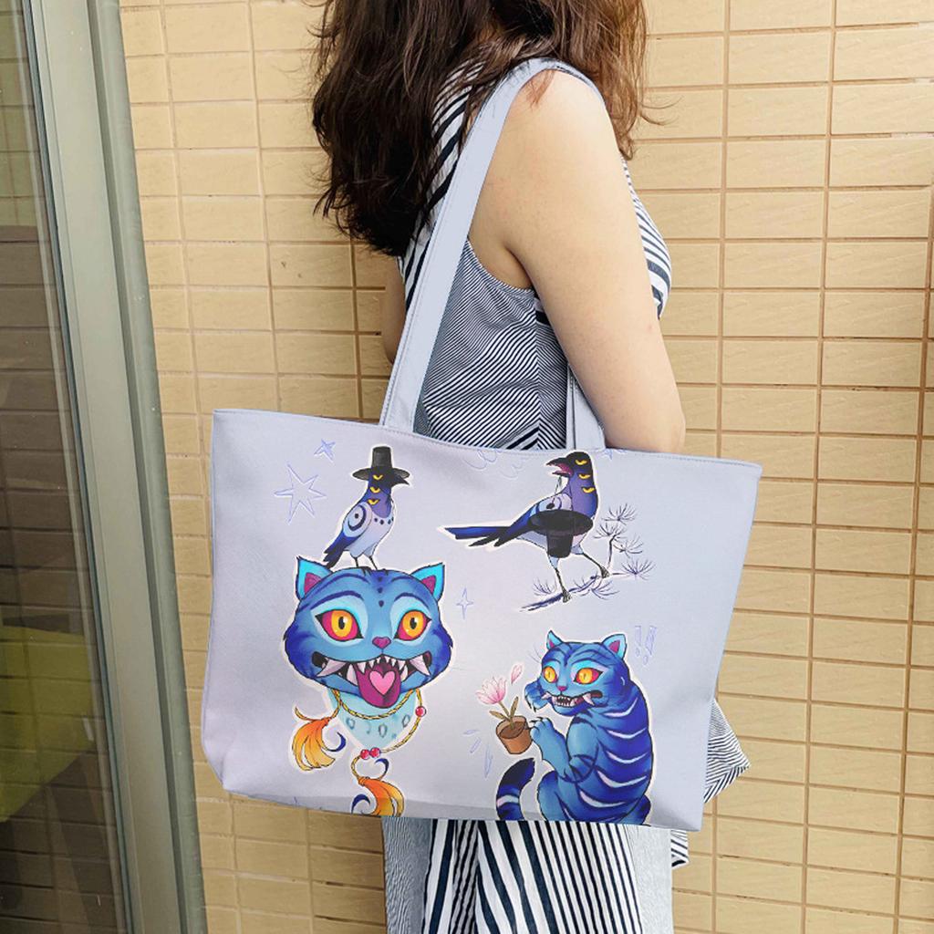 Group One-shoulder Leather Bag Tote Bag One-shoulder Bag PU Large Capacity  Cartoon