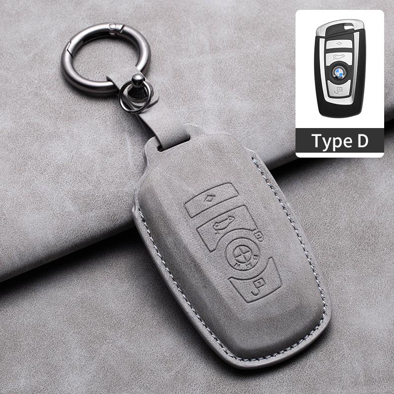 JYPK6 Sheepskin Leather Car Key Case Cover Accessories For BMW 1 2 3 4 5 6 7 Series X1 X3 X4 X5 X6 F36 F25 F26 F30 F34 F10 F07 F20 Z10