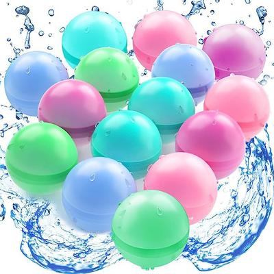 Reusable Water Balloons Fast Refillable for Kids Outdoor Activities Latex-free Kids Pool Beach Bath Toys Self-Sealing Water Bomb for Summer Games