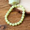 Natural Lemon Jades Bracelet Natural Yellow Stone Beads Bracelets for Men Women Ice Gem Bangle Elastic Jewelry Gift for Lovers