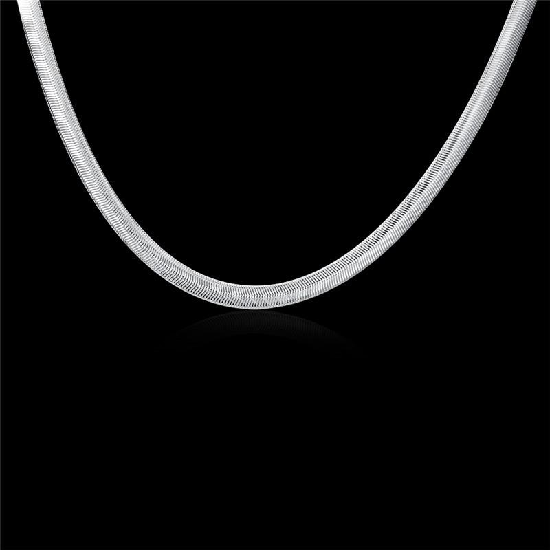 6mm Wide Copper Color Necklace Soft Flat Snake Chain 16-24 Inches Simple Versatile Design Unisex Jewelry For Women&Men