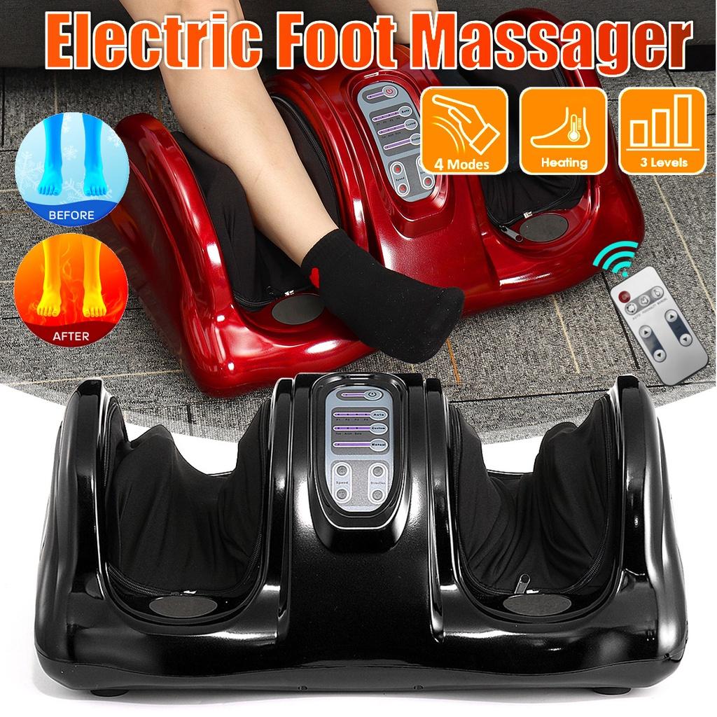 220V Electric Heating Foot Body Massager 3 Gears Reflexology Calf Leg Pain Relief Relax Relaxation Kneading Roller Vibrator Machine