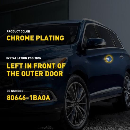 For Nissan Armada 17-20 Door Handle Escutcheon Infiniti QX60 Front Outside Cover